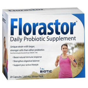 Florastor, Florastor Maximum Strength Probiotic Dietary Supplement Capsules, 250 Mg, Count of 20, 1 capsule | Health & Wel...