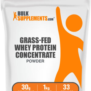 BulkSupplements Grass-Fed Whey Protein Concentrate Powder