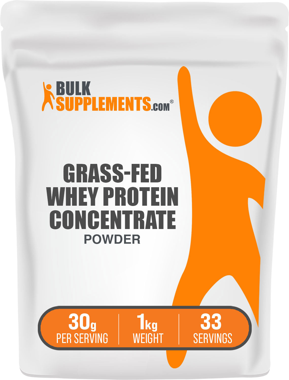 BulkSupplements Grass-Fed Whey Protein Concentrate Powder