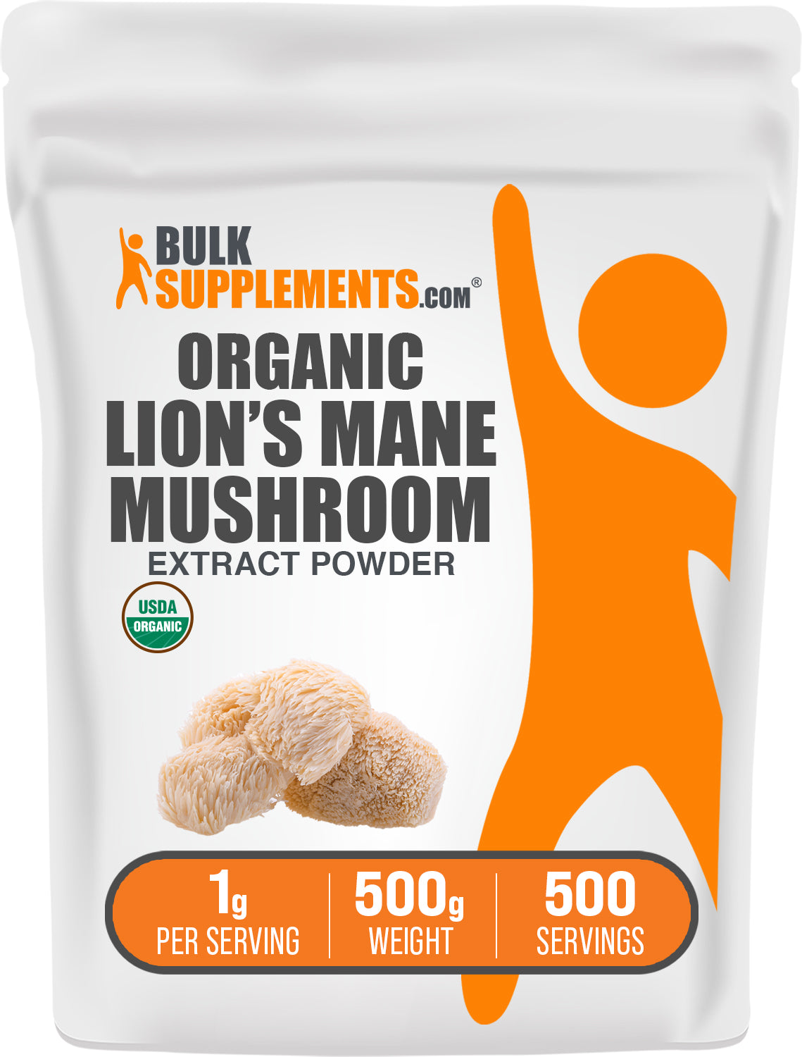 BulkSupplements Organic Lion's Mane Mushroom Extract Powder
