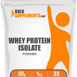 BulkSupplements Whey Protein Isolate 90% Powder