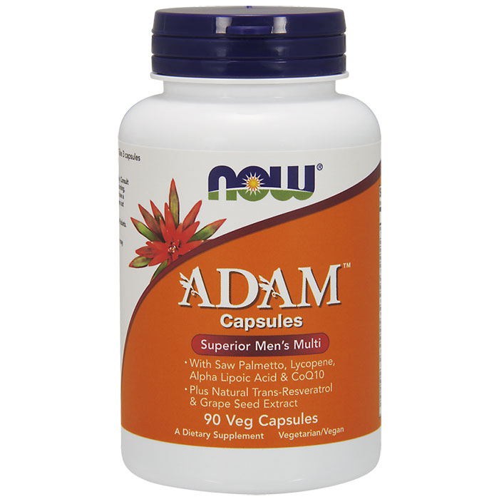 ADAM Cap, Superior Men'''s Multi Vitamins, 90 Vegetarian Capsules, NOW Foods | Multivitamins