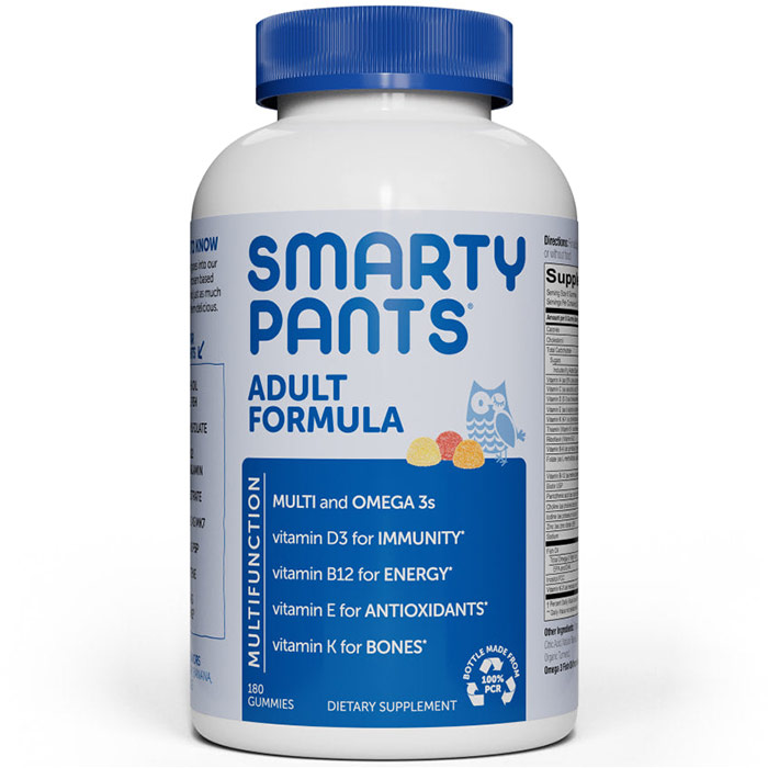 Adult Complete Gummy Vitamins (Multivitamin + Omega 3 + Vitamin D), 180 Gummies, SmartyPants Vitamins - Multivitamins