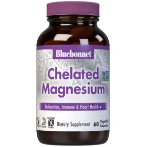 Albion Chelated Magnesium 100 mg, 60 Vcaps, Bluebonnet Nutrition - Magnesium