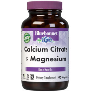 Calcium Citrate Plus Magnesium, 90 Caplets, Bluebonnet Nutrition - Magnesium