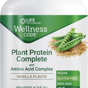 Life Extension Wellness Code® Plant Protein Complete & Amino Acid Complex (Vanilla)