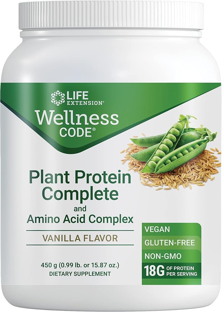 Life Extension Wellness Code® Plant Protein Complete & Amino Acid Complex (Vanilla)