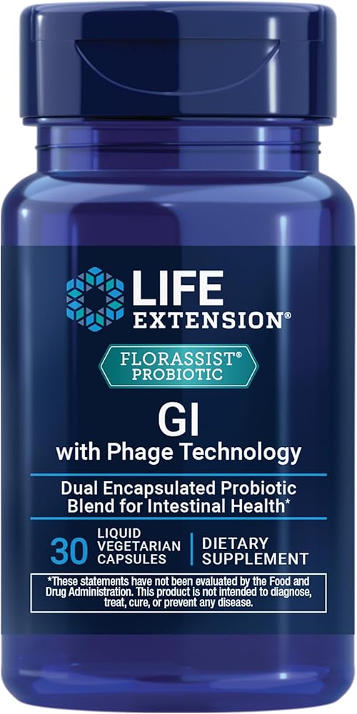 Life Extension FLORASSIST® Probiotic GI with Phage Technology (30 liquid vegetarian capsules)