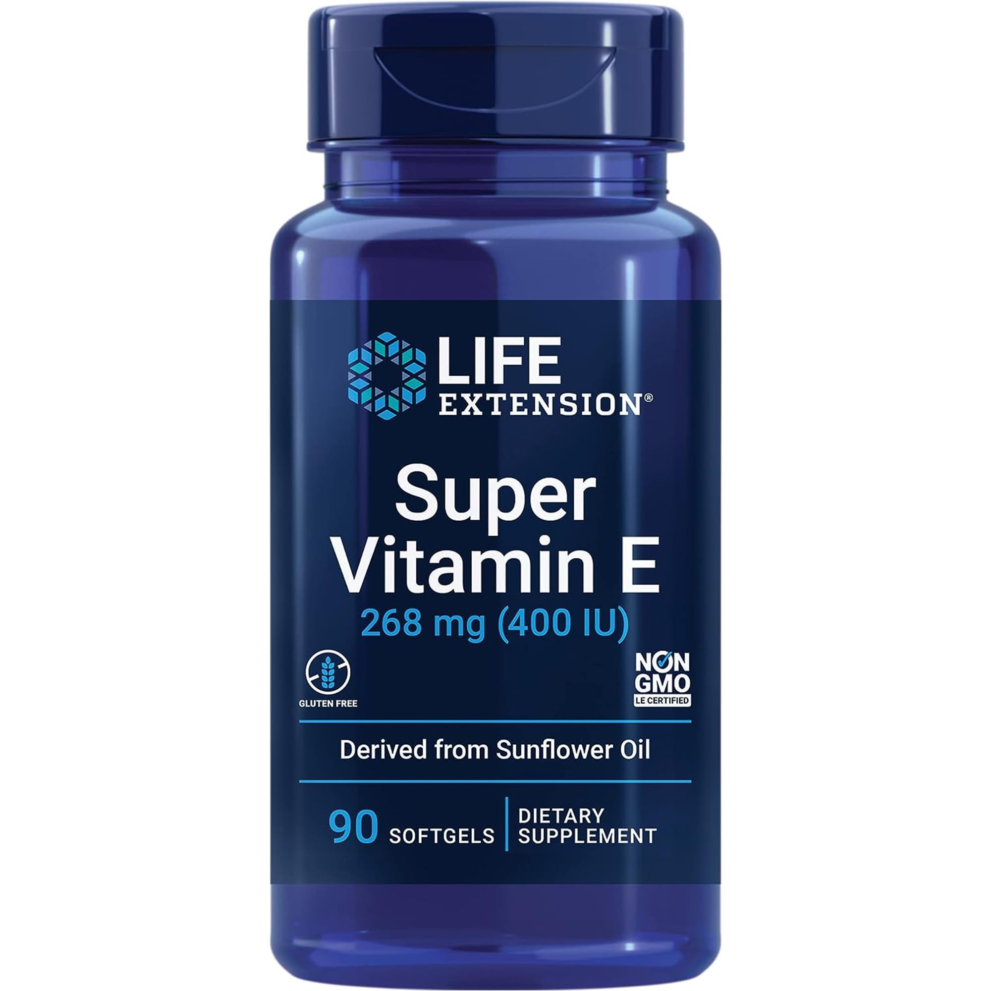 Life Extension Super Vitamin E (400 IU), 90 softgels - 268 mg (268 mg (400 IU), 90 softgels)