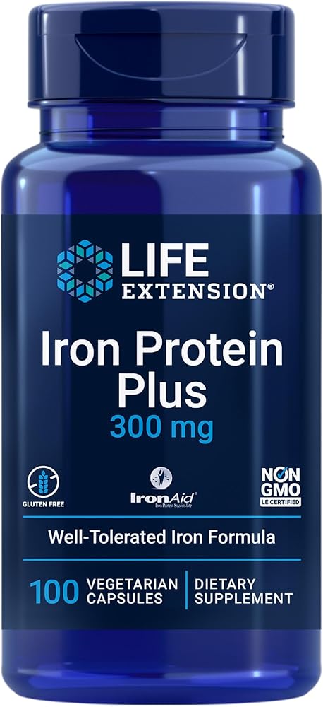 Life Extension Iron Protein Plus, 100 vegetarian