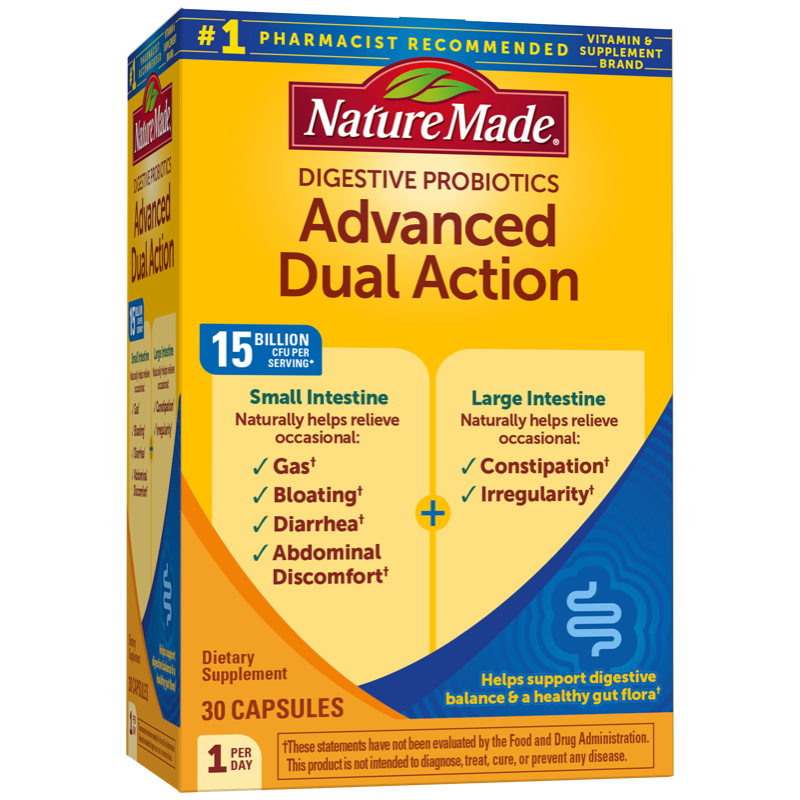 Nature Made Digestive Probiotics Advanced Dual Action Capsules