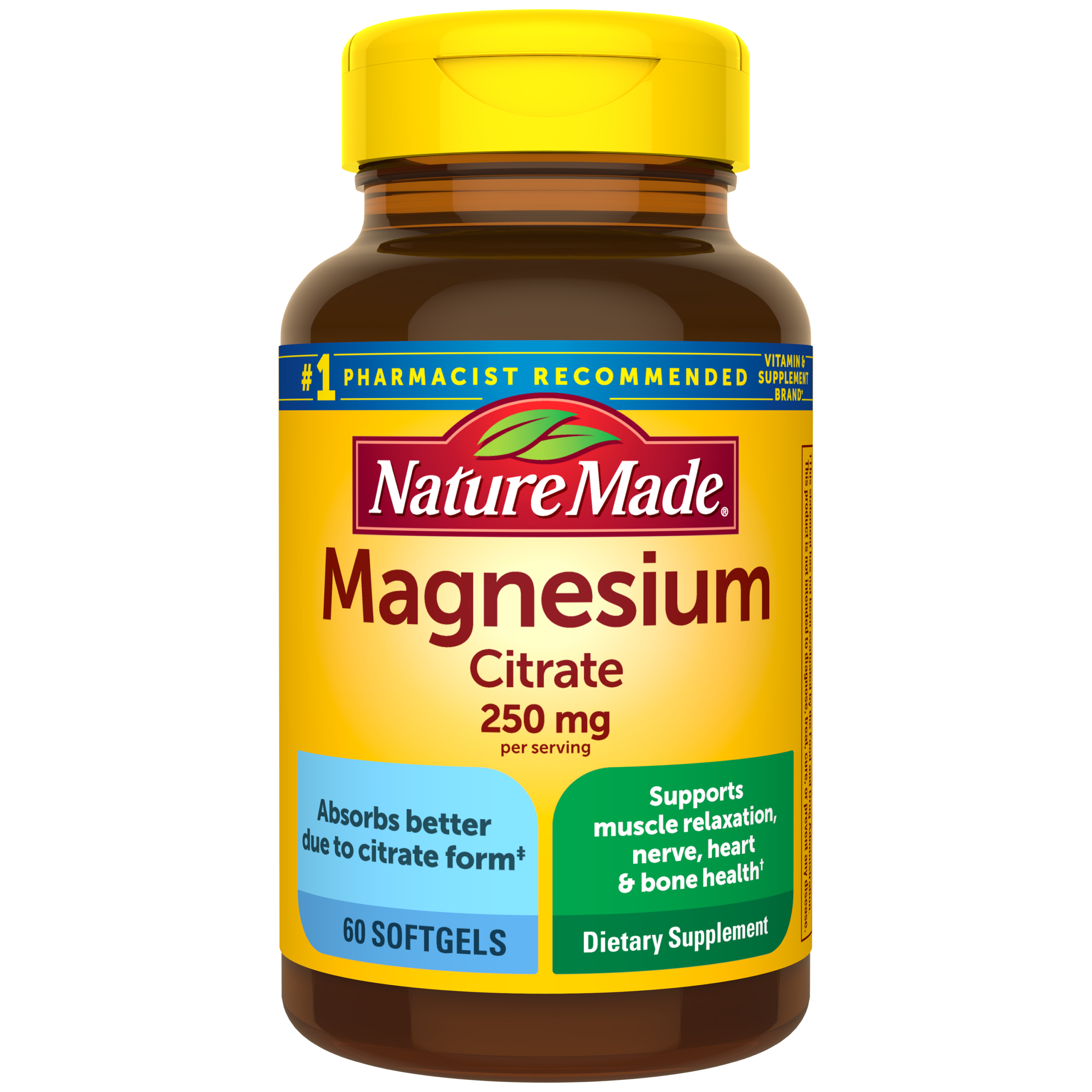 Nature Made Magnesium Citrate 250 Mg Per Serving Softgels