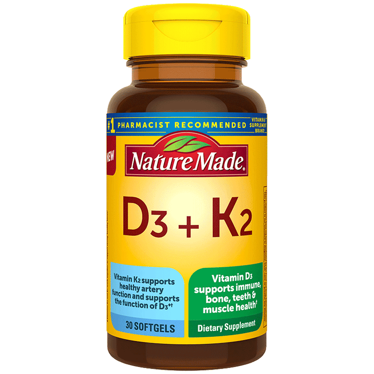 Nature Made Vitamin D3 + K2 Softgels