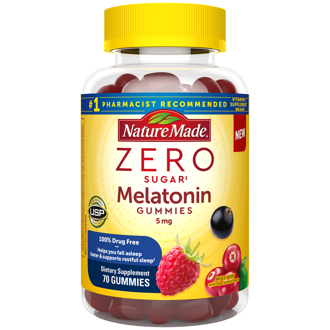 Nature Made Zero Sugar Melatonin Extra Strength 5 Mg Gummies