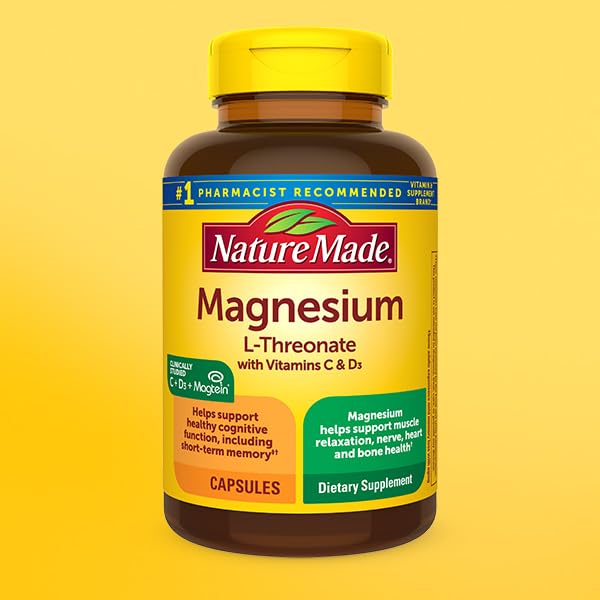 Nature Made Magnesium L-Threonate With Vitamins C & D3