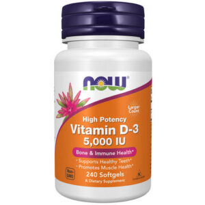 NOW Foods Vitamin D3 5000 IU 240 Softgels - Vitamins & Minerals
