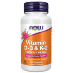 NOW Foods Vitamin D3 and K2 45mcg 120