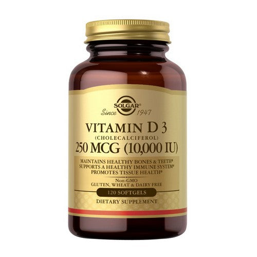 Solgar Vitamin D3 10000 IU 120 Softgels - Vitamins & Minerals