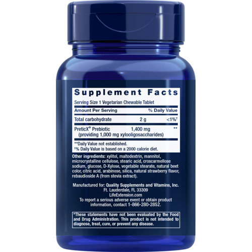 Life Extension FLORASSIST Prebiotic Chewable 60ct - Life Extension