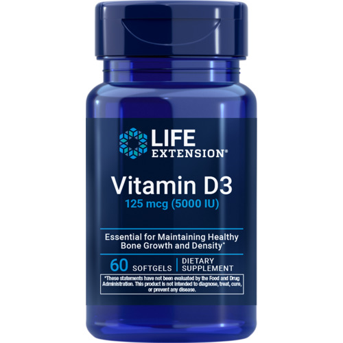 Life Extension Vitamin D3 5000 IU 60ct - Life Extension