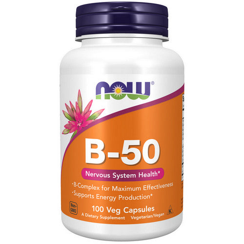NOW Foods B-50 Complex 100 Veg Capsules - Vitamins & Minerals