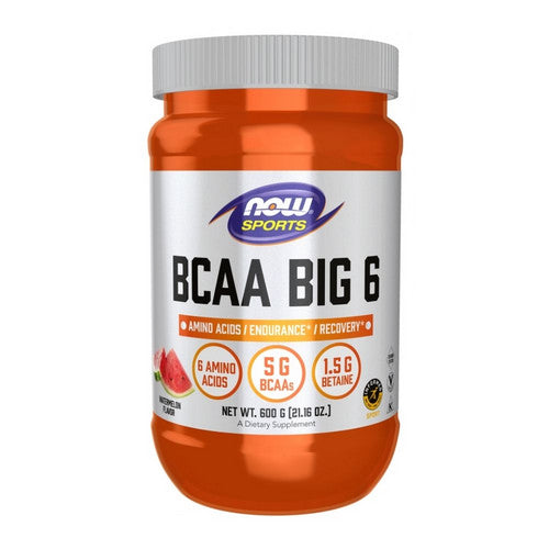 NOW Foods BCAA Big 6 Watermelon Powder 600g - Amino Acids