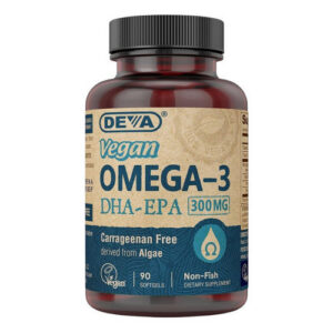 Deva Vegan Omega-3 DHA EPA 300mg 90 Softgels - Fish Oil & Omega-3