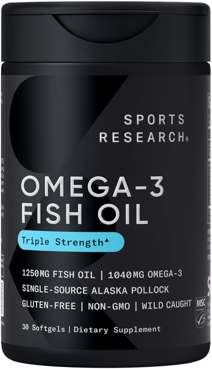 Sports Research Triple Strength Omega-3 Fish Oil