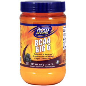 NOW Foods BCAA Big 6 Grape Powder 600g - Amino Acids